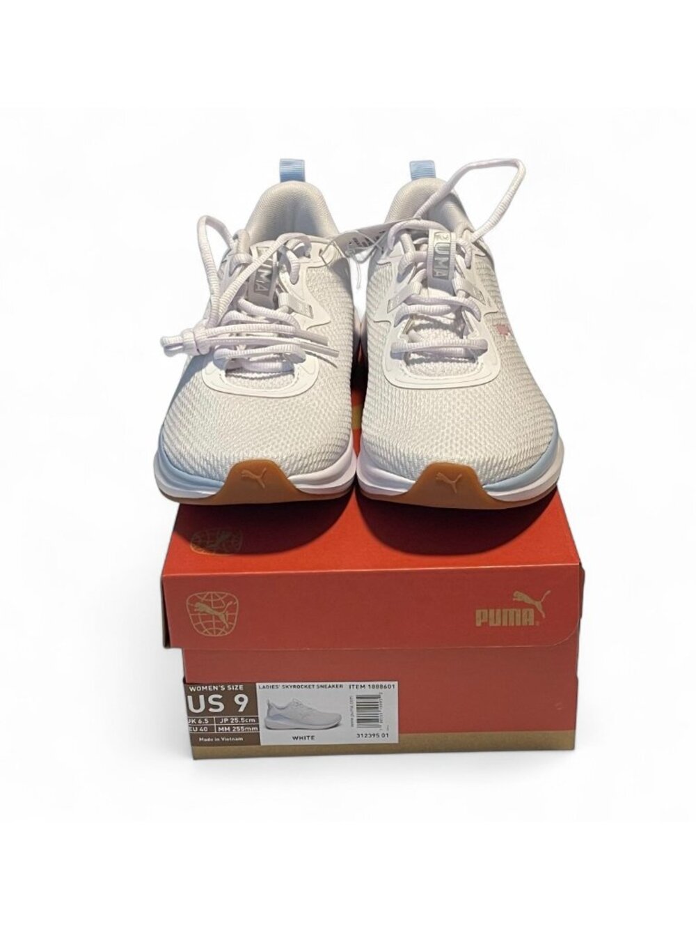 Puma Womens White Running Shoes Size 9 Cushioned Lightweight Sneakers - Picture 6 of 11